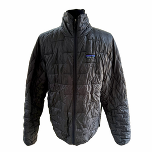 Patagonia Jacket Dark Gray Medium Quilted Nano Puff Insulated Full Zip Puffer